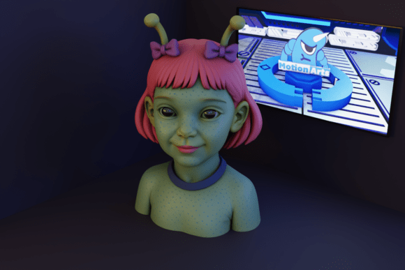 A Universe of Charm: Exploring the Female Alien Child 3D Printable Model