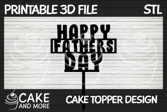 Bold Happy Father's Day Cake Topper