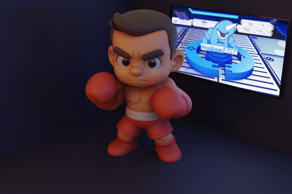 Boxer Cartoon Character: A 3D Printing Model for Sports Fans
