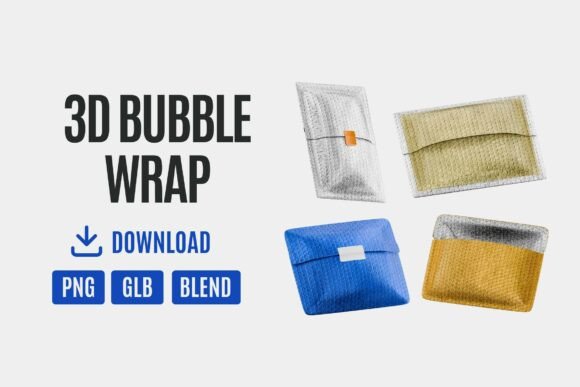 Bringing Packaging Designs to Life: A Practical Guide to the 3D Bubble Wrap Packaging Set 05