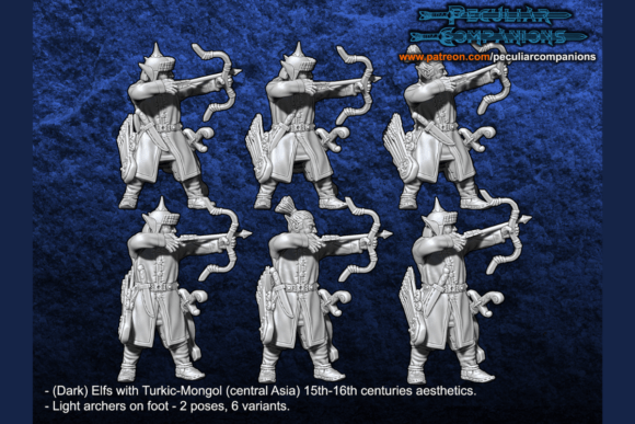 Bringing the Steppe to Your Tabletop: The Turko-Mongol Dark Elf Foot Archers