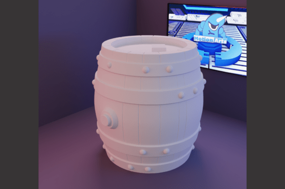 Cartoon Wooden Barrel STL: Your Creative Digital File for 3D Printing Fun