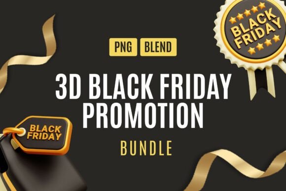 Elevate Your Black Friday Marketing with a 3D Golden Touch
