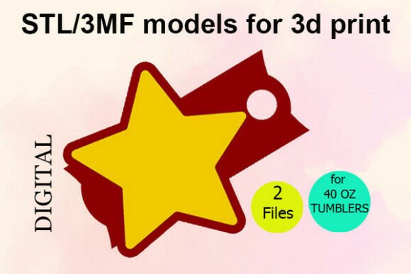 Elevate Your Holiday Branding and Crafts with the Star 40 oz Tumbler Topper STL and 3MF Files