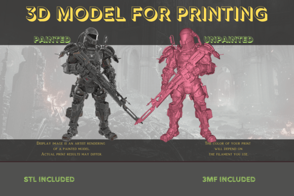 Elite Sci-Fi Enforcer: Your Ultimate Printable Soldier