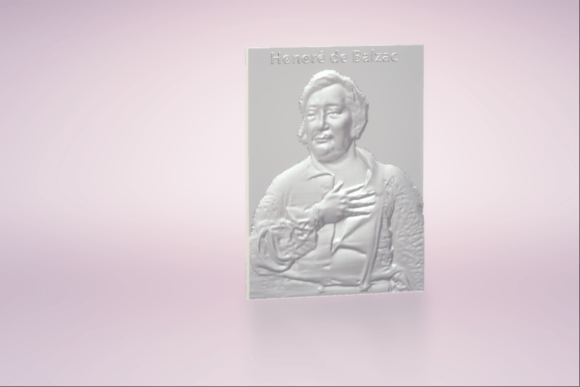Honoré De Balzac Relief Structure: A Desktop or Wall Art Design