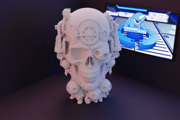 Horror Skull with Gears: A Fusion of Dark Art and Mechanical Precision