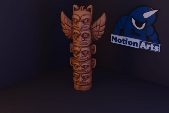 Introducing the Indigenous Totem Pillar: A Modern 3D Model Rooted in Traditional Form