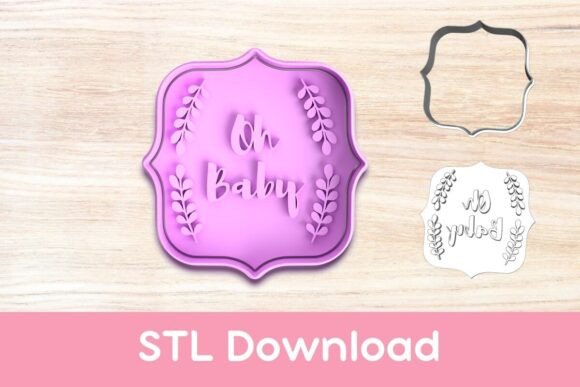 Oh Baby Cookie Cutter and Stamp STL: A Maker's Perfect Party Tool