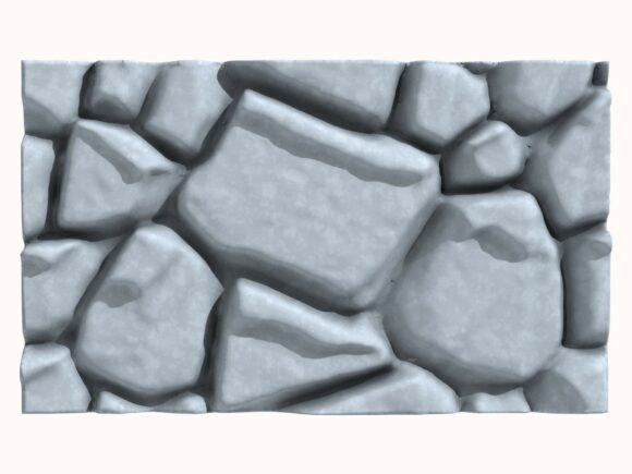 Stone Wall 195: A Premium 3D Model for Creative Projects