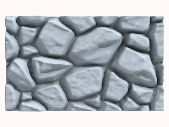 Stone Wall 198: A Premium Handcrafted 3D Model