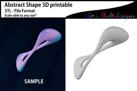 The Abstract Sculpture Shape 3D STL: A Digital Canvas for Creative Builders