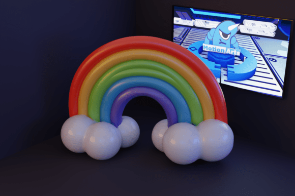 The Cartoon Rainbow: Integrating a Vibrant 3D Model into Your Creative Process