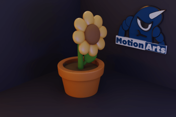The Vase with Cartoon Flower: A Simple 3D Model for Joyful Printing