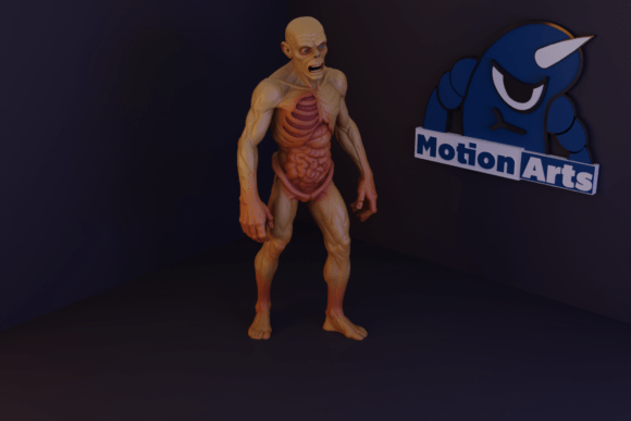 Zombie with Exposed Organs: A Stylized 3D Printing Model for Horror Fans